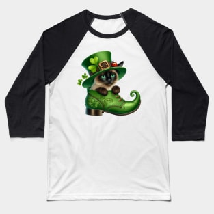 Siamese Cat Shoes For Patricks Day Baseball T-Shirt